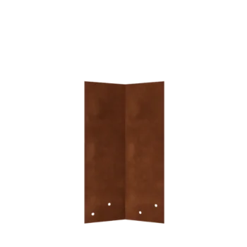 Placa de ligação em aço corten - 45° - Altura da bordadura 34 / 37,5 cm