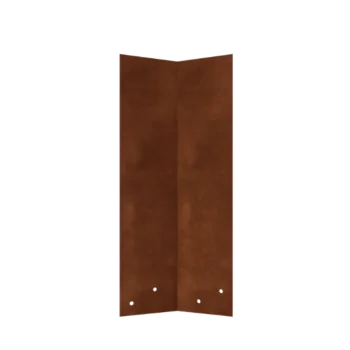 Placa de ligação em aço corten - 45° - Altura da bordadura 45 cm