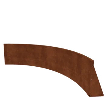 Muro de contenção em aço corten - Curva interna - 150 x 150 x 50 cm