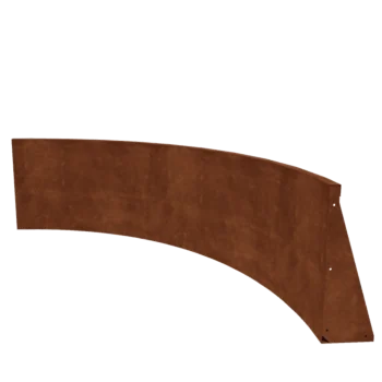 Muro de contenção em aço corten - Curva interna - 150 x 150 x 60 cm