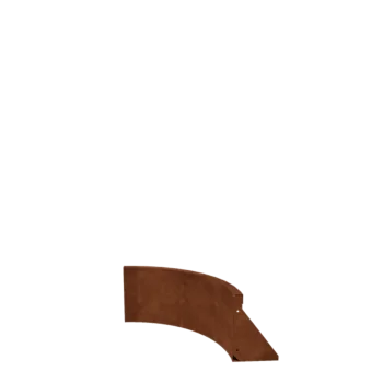 Muro de contenção em aço corten - Curva interna - 50 x 50 x 30 cm