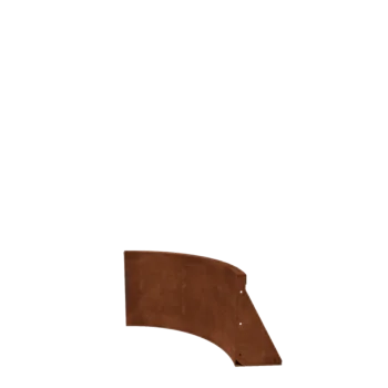 Muro de contenção em aço corten - Curva interna - 50 x 50 x 40 cm