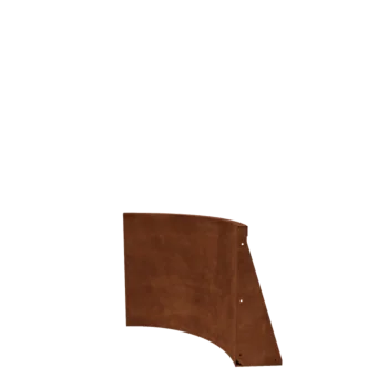 Muro de contenção em aço corten - Curva interna - 50 x 50 x 60 cm