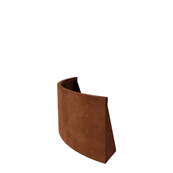 Muro de contenção em aço corten - Curva externa - 100 x 100 x 50 cm