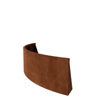 Muro de contenção em aço corten - Curva externa - 150 x 150 x 50 cm