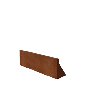 Muro de contenção em aço corten - Reto - 100 x 30 cm