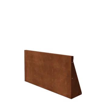 Muro de contenção em aço corten - Reto - 100 x 50 cm