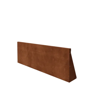 Muro de contenção em aço corten - Reto - 150 x 50 cm