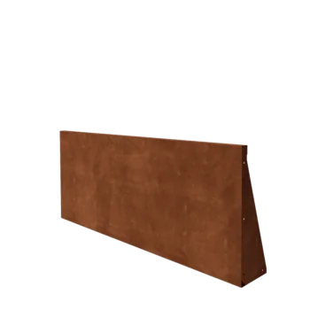 Muro de contenção em aço corten - Reto - 150 x 60 cm