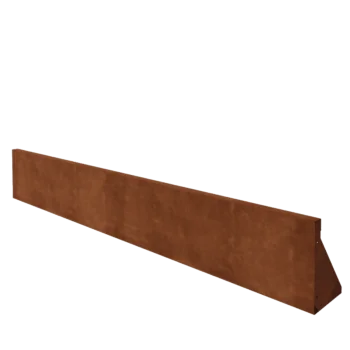 Muro de contenção em aço corten - Reto - 200 x 30 cm