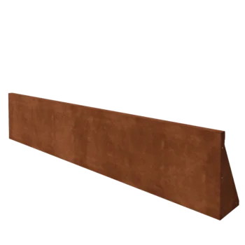 Muro de contenção em aço corten - Reto - 200 x 40 cm