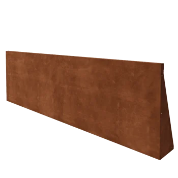 Muro de contenção em aço corten - Reto - 200 x 60 cm