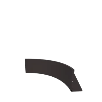 Muro de contenção em aço - Curva interna - 100 x 100 x 40 cm - Outra cor RAL