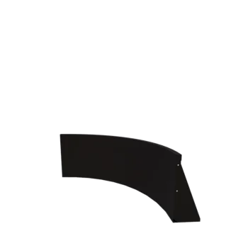 Muro de contenção em aço - Curva interna - 100 x 100 x 50 cm - RAL9005 fosco (preto)