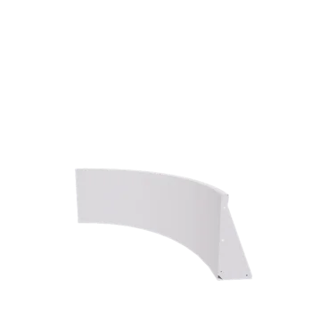 Muro de contenção em aço - Curva interna - 100 x 100 x 50 cm - RAL9010 fosco (branco)