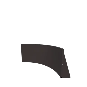 Muro de contenção em aço - Curva interna - 100 x 100 x 60 cm - RAL7016 fosco (cinzento antracite)