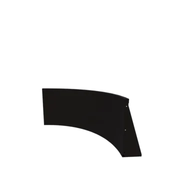Muro de contenção em aço - Curva interna - 100 x 100 x 60 cm - RAL9005 fosco (preto)