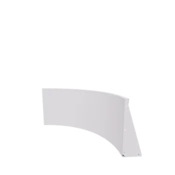 Muro de contenção em aço - Curva interna - 100 x 100 x 60 cm - RAL9010 fosco (branco)