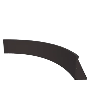 Muro de contenção em aço - Curva interna - 150 x 150 x 40 cm - RAL7016 fosco (cinzento antracite)