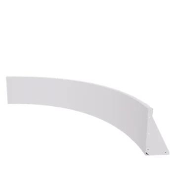 Muro de contenção em aço - Curva interna - 150 x 150 x 40 cm - RAL9010 fosco (branco)