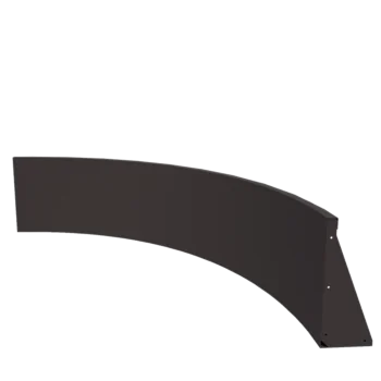 Muro de contenção em aço - Curva externa - 150 x 150 x 50 cm - Outra cor RAL