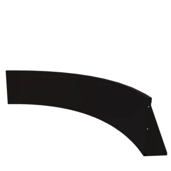Muro de contenção em aço - Curva interna - 150 x 150 x 50 cm - RAL9005 fosco (preto)