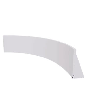 Muro de contenção em aço - Curva interna - 150 x 150 x 50 cm - RAL9010 fosco (branco)