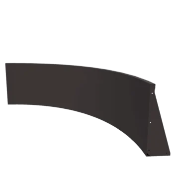 Muro de contenção em aço - Curva interna - 150 x 150 x 60 cm - Outra cor RAL