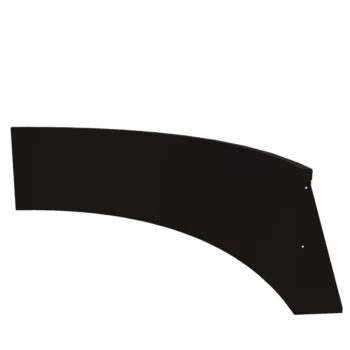 Muro de contenção em aço - Curva interna - 150 x 150 x 60 cm - RAL9005 fosco (preto)