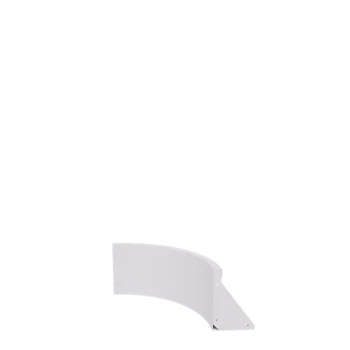 Muro de contenção em aço - Curva interna - 50 x 50 x 30 cm - RAL9010 fosco (branco)