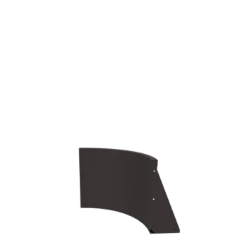 Muro de contenção em aço - Curva interna - 50 x 50 x 50 cm - RAL9005 fosco (preto)