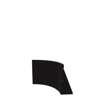 Muro de contenção em aço - Curva externa - 50 x 50 x 50 cm - RAL9005 fosco (preto)