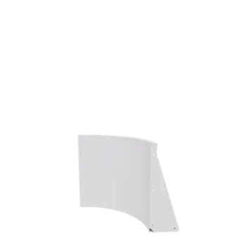 Muro de contenção em aço - Curva interna - 50 x 50 x 60 cm - RAL9010 fosco (branco)