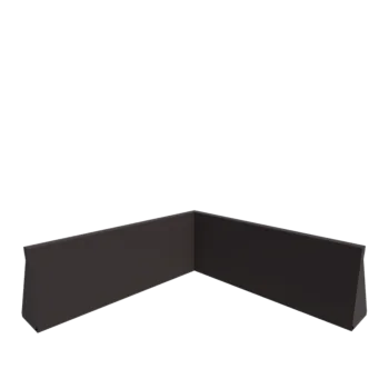 Muro de contenção em aço - Canto interno - 100 x 100 x 40 cm - RAL7016 fosco (cinzento antracite)