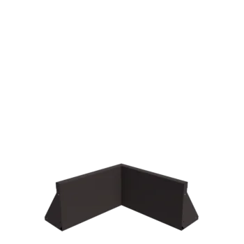 Muro de contenção em aço - Canto interno - 50 x 50 x 30 cm - RAL7016 fosco (cinzento antracite)