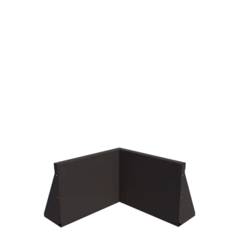 Muro de contenção em aço - Canto interno - 50 x 50 x 40 cm - Outra cor RAL