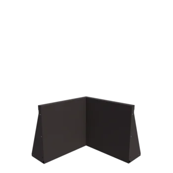Muro de contenção em aço - Canto interno - 50 x 50 x 50 cm - Outra cor RAL
