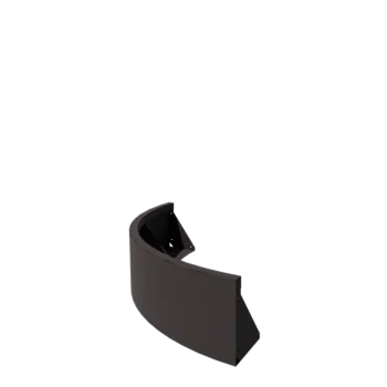 Muro de contenção em aço - Curva externa - 100 x 100 x 30 cm - RAL7016 foscot (cinzento antracite)