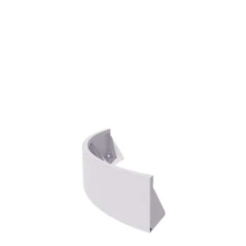 Muro de contenção em aço - Curva externa - 100 x 100 x 30 cm - RAL9010 fosco (branco)