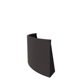Muro de contenção em aço - Curva externa - 100 x 100 x 60 cm - RAL7016 foscot (cinzento antracite)