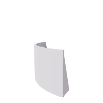 Muro de contenção em aço - Curva externa - 100 x 100 x 60 cm - RAL9010 fosco (branco)