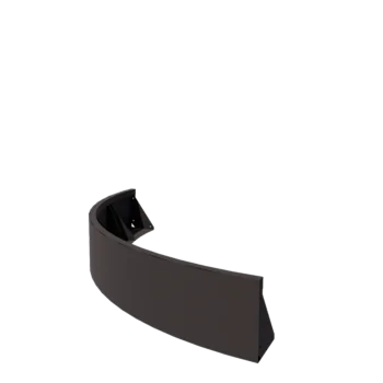 Muro de contenção em aço - Curva externa - 150 x 150 x 30 cm - RAL7016 fosco (cinzento antracite)