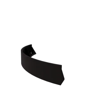 Muro de contenção em aço - Curva externa - 150 x 150 x 30 cm - RAL9005 fosco (preto)