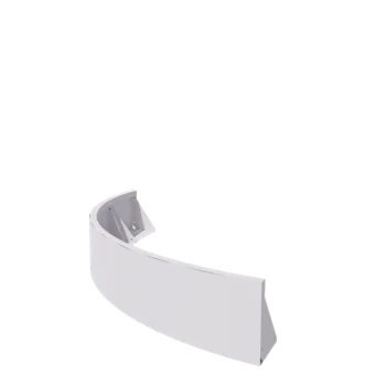 Muro de contenção em aço - Curva externa - 150 x 150 x 30 cm - RAL9010 fosco (branco)