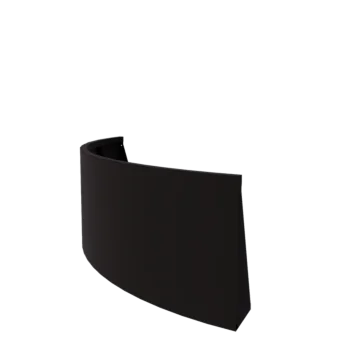 Muro de contenção em aço - Curva externa - 150 x 150 x 60 cm - RAL9005 fosco (preto)