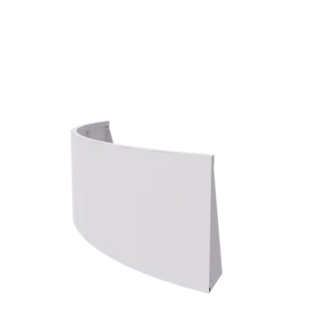 Muro de contenção em aço - Curva externa - 150 x 150 x 60 cm - RAL9010 fosco (branco)