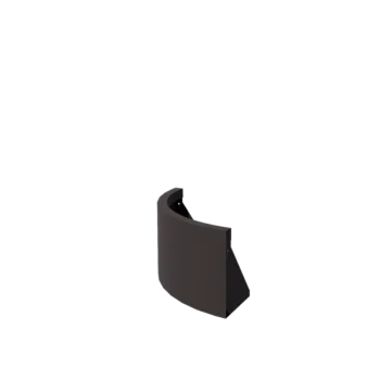 Muro de contenção em aço - Curva externa - 50 x 50 x 30 cm - RAL7016 fosco (cinzento antracite)