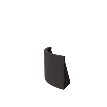 Muro de contenção em aço - Curva externa - 50 x 50 x 40 cm - RAL7016 fosco (cinzento antracite)