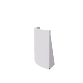Muro de contenção em aço - Curva externa - 50 x 50 x 60 cm - RAL9010 fosco (branco)