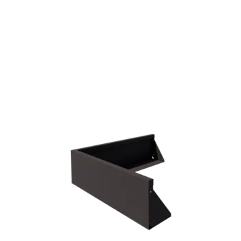 Muro de contenção em aço - Canto externo - 100 x 100 x 30 cm - RAL7016 fosco (cinzento antracite)